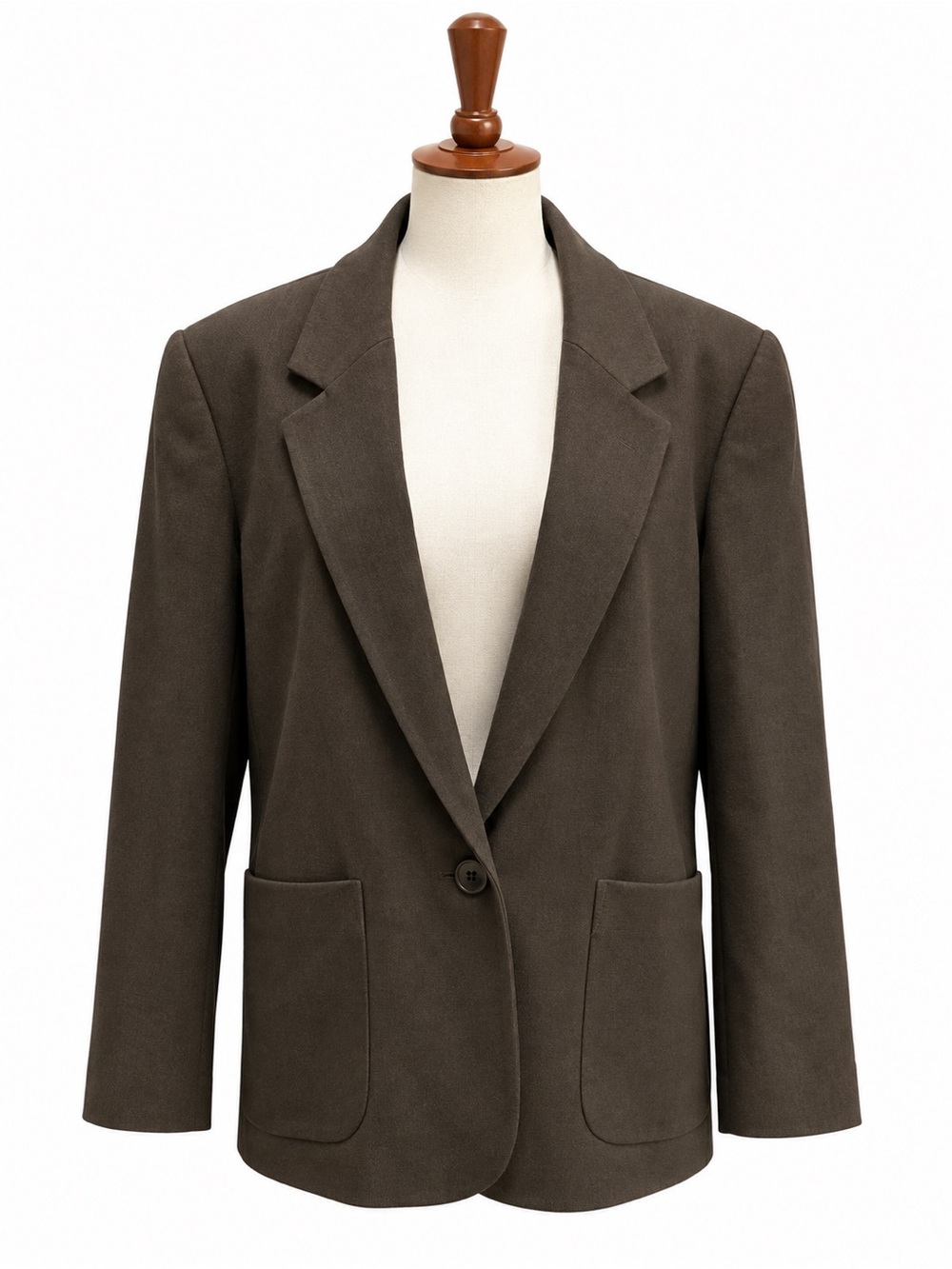 Koret Size 12 Classic Women's Olive Green 100% Vintage Wool Blazer